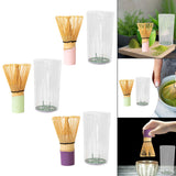 Maxbell Bamboo Matcha Whisk Mixing Brush Traditional Matcha Green Tea Powder Stirrer Pink Handle