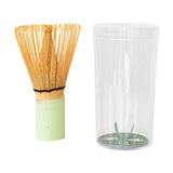 Maxbell Bamboo Matcha Whisk Mixing Brush Traditional Matcha Green Tea Powder Stirrer Green Handle