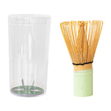 Maxbell Bamboo Matcha Whisk Mixing Brush Traditional Matcha Green Tea Powder Stirrer Green Handle