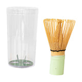 Maxbell Bamboo Matcha Whisk Mixing Brush Traditional Matcha Green Tea Powder Stirrer Green Handle