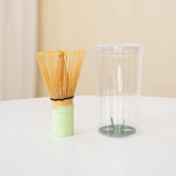 Maxbell Bamboo Matcha Whisk Mixing Brush Traditional Matcha Green Tea Powder Stirrer Green Handle