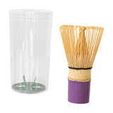 Maxbell Bamboo Matcha Whisk Mixing Brush Traditional Matcha Green Tea Powder Stirrer Purple Handle