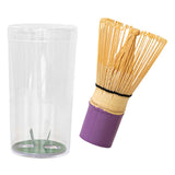 Maxbell Bamboo Matcha Whisk Mixing Brush Traditional Matcha Green Tea Powder Stirrer Purple Handle