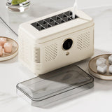 Maxbell Small Ice Maker Countertop Fast Making with Cubes Clip for Party BBQ Kitchen Beige