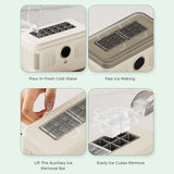Maxbell Ice Maker Countertop Fast Making Freezing Appliance for Camping BBQ Barbecue Beige
