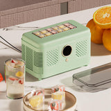 Mini Ice Maker Countertop Compact with Ice Clip for Camping Household Picnic Green