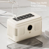 Mini Ice Maker Countertop Compact with Ice Clip for Camping Household Picnic White