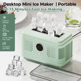 Office Ice Maker Countertop Freezing Appliance for Household Kitchen Camping Green