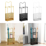 Maxbell Umbrella Rack Stand Metal Umbrella Storage Rack for Kitchen Garage Apartment gold