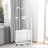 Maxbell Umbrella Rack Stand Metal Umbrella Storage Rack for Kitchen Garage Apartment white