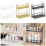 Maxbell 2 Tier Spice Storage Rack Mesh Design Office Rustproof Kitchen Counter Shelf White