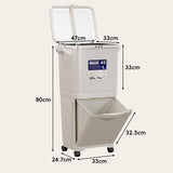 Sorting Trash Can Convenient Kitchen Garbage Can for Bathroom Indoor Bedroom 45L