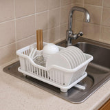 Maxbell Dish Rack Lightweight Versatile Storage Shelf for Dishes for Counter Cabinet White