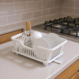Maxbell Dish Rack Lightweight Versatile Storage Shelf for Dishes for Counter Cabinet White