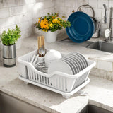 Maxbell Dish Rack Lightweight Versatile Storage Shelf for Dishes for Counter Cabinet White