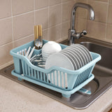 Maxbell Dish Rack Lightweight Versatile Storage Shelf for Dishes for Counter Cabinet Blue