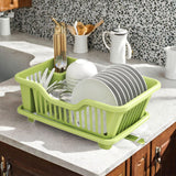 Maxbell Dish Rack Lightweight Versatile Storage Shelf for Dishes for Counter Cabinet Light Green