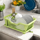Maxbell Dish Rack Lightweight Versatile Storage Shelf for Dishes for Counter Cabinet Light Green