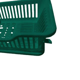 Maxbell Dish Rack Lightweight Versatile Storage Shelf for Dishes for Counter Cabinet Dark Green