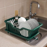 Maxbell Dish Rack Lightweight Versatile Storage Shelf for Dishes for Counter Cabinet Dark Green
