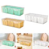 Maxbell Fridge Organizer 3 Compartments Divided Serving Tray for Party Fruit Candies Green