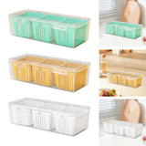 Maxbell Fridge Organizer 3 Compartments Divided Serving Tray for Party Fruit Candies Green