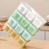 Maxbell Fridge Organizer 3 Compartments Divided Serving Tray for Party Fruit Candies Green