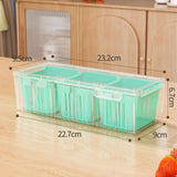 Maxbell Fridge Organizer 3 Compartments Divided Serving Tray for Party Fruit Candies Green