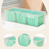 Maxbell Fridge Organizer 3 Compartments Divided Serving Tray for Party Fruit Candies Green