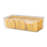 Maxbell Fridge Organizer 3 Compartments Divided Serving Tray for Party Fruit Candies yellow