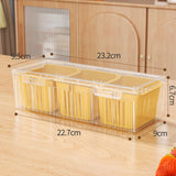 Maxbell Fridge Organizer 3 Compartments Divided Serving Tray for Party Fruit Candies yellow