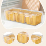 Maxbell Fridge Organizer 3 Compartments Divided Serving Tray for Party Fruit Candies yellow