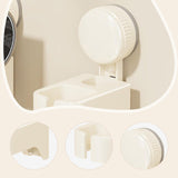 Maxbell Wall Mount Hair Dryer Holder Hair Tool Organizer for  Barber White