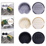 Maxbell Kitchen Sink Sponge Holder Silicone Dish Sponge Tray for Cafe Home Use Gray