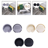 Maxbell Kitchen Sink Sponge Holder Silicone Dish Sponge Tray for Cafe Home Use Gray