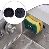 Maxbell Kitchen Sink Sponge Holder Silicone Dish Sponge Tray for Cafe Home Use Black