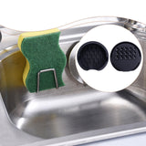 Maxbell Kitchen Sink Sponge Holder Silicone Dish Sponge Tray for Cafe Home Use Black