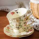 Maxbell Tea Cup and Saucer Set Coffee Mug for Birthday Gift Thanksgiving Day Wedding