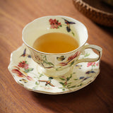 Maxbell Tea Cup and Saucer Set Coffee Mug for Birthday Gift Thanksgiving Day Wedding