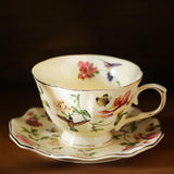Maxbell Tea Cup and Saucer Set Coffee Mug for Birthday Gift Thanksgiving Day Wedding