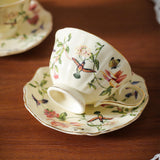 Maxbell Tea Cup and Saucer Set Coffee Mug for Birthday Gift Thanksgiving Day Wedding