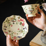 Maxbell Tea Cup and Saucer Set Coffee Mug for Birthday Gift Thanksgiving Day Wedding
