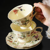 Maxbell Tea Cup and Saucer Set Coffee Mug for Birthday Gift Thanksgiving Day Wedding