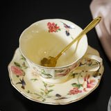 Maxbell Tea Cup and Saucer Set Coffee Mug for Birthday Gift Thanksgiving Day Wedding