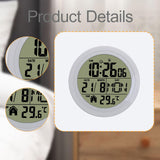 Maxbell Digital Alarm Clock Round Bedside Table Timepiece for Kitchen Bedroom Hotels White