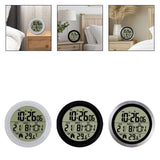 Maxbell Digital Alarm Clock Round Bedside Table Timepiece for Kitchen Bedroom Hotels White