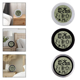 Maxbell Digital Alarm Clock Round Bedside Table Timepiece for Kitchen Bedroom Hotels White
