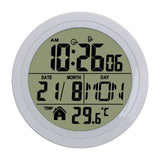 Maxbell Digital Alarm Clock Round Bedside Table Timepiece for Kitchen Bedroom Hotels White