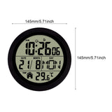 Maxbell Digital Alarm Clock Round Bedside Table Timepiece for Kitchen Bedroom Hotels Black