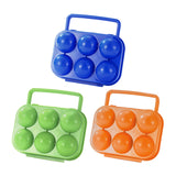 Maxbell 6 Grid Eggs Storage Box Dispenser Eggs Container for Home Backpacking Hiking Blue